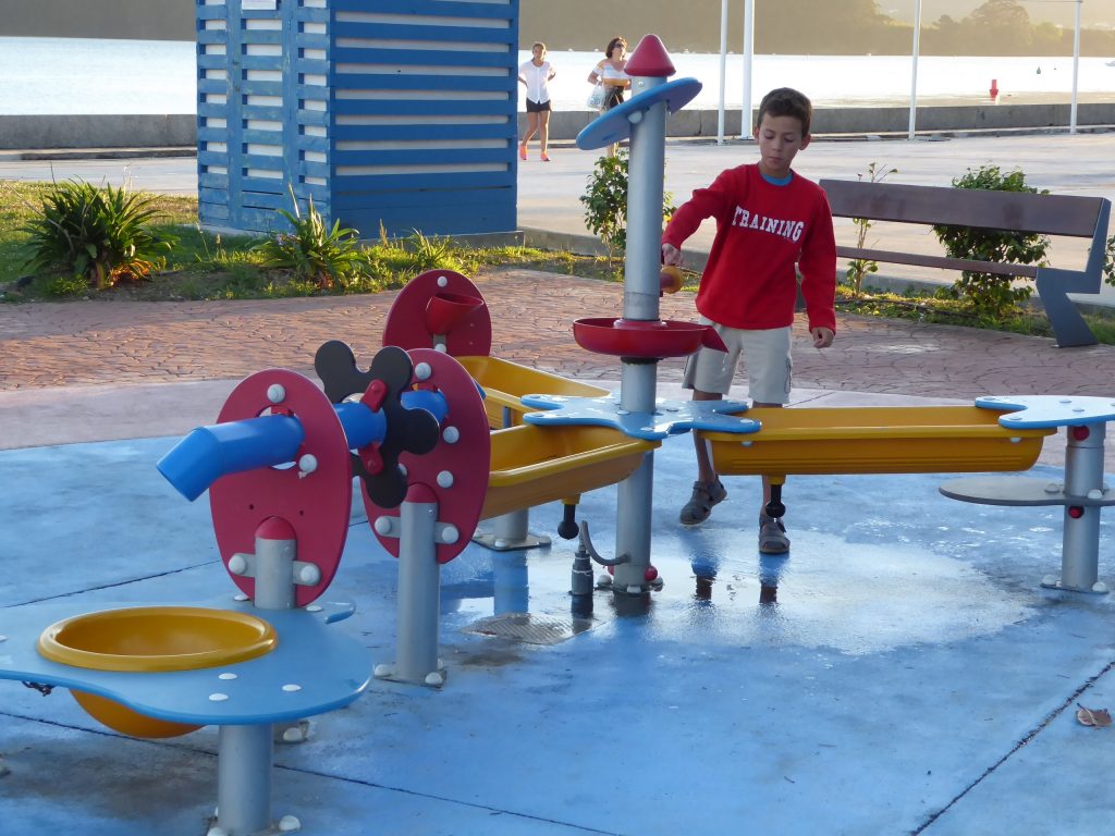 Parque con juegos de agua