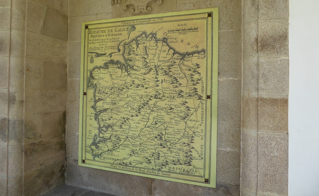 nuevos mapas de Galicia, antiguo mapa en Samos